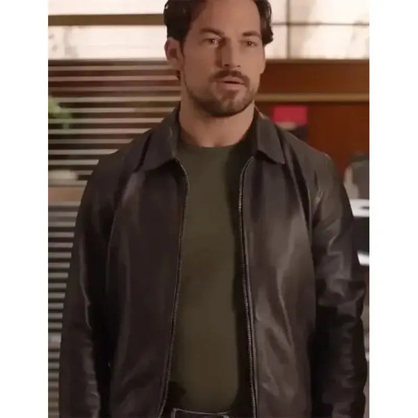 Wild Cards Cole Ellis Brown Leather Jacket