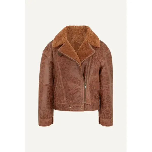 Cracked Shearling Women’s Jacket