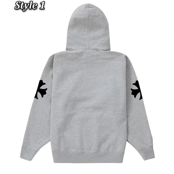 Chrome Hearts Grey Pullover Hoodie – Vintage Jacket