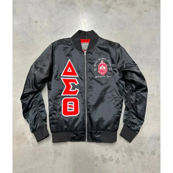 Delta OG Satin Black Bomber Jacket