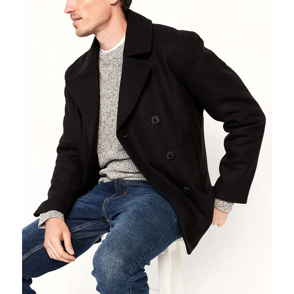 Double Breasted Wool Peacoat