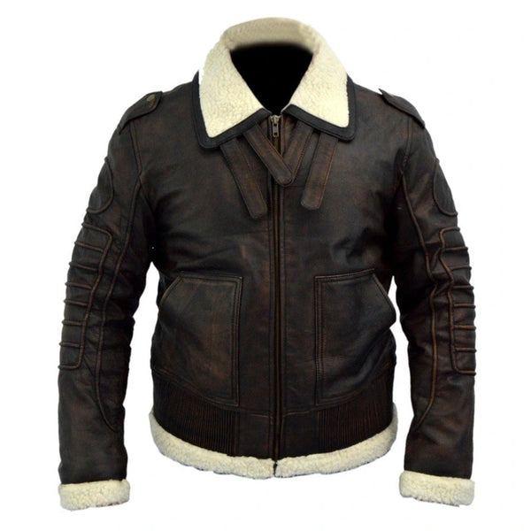 Armor Fallout 4 Bomber Shearling Leather Jacket