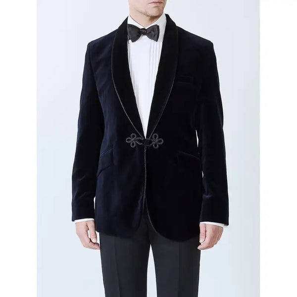 Black Velvet Smoking Jacket