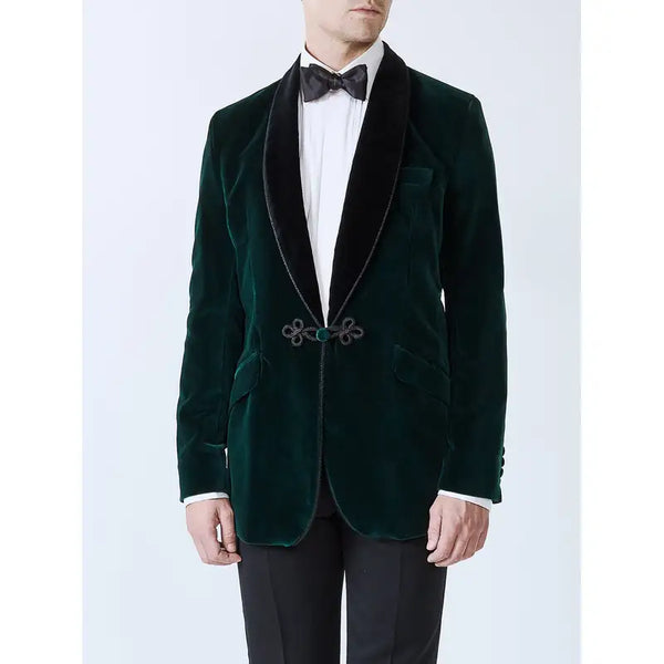 Green Velvet Smoking Jacket
