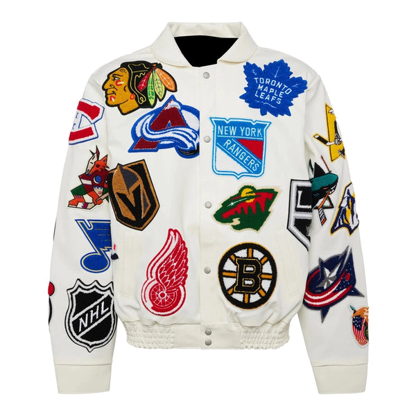 NHL White Jeff Hamilton Leather Jacket