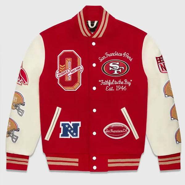 San Francisco 49ers Ovo Full-Snap Varsity Jacket