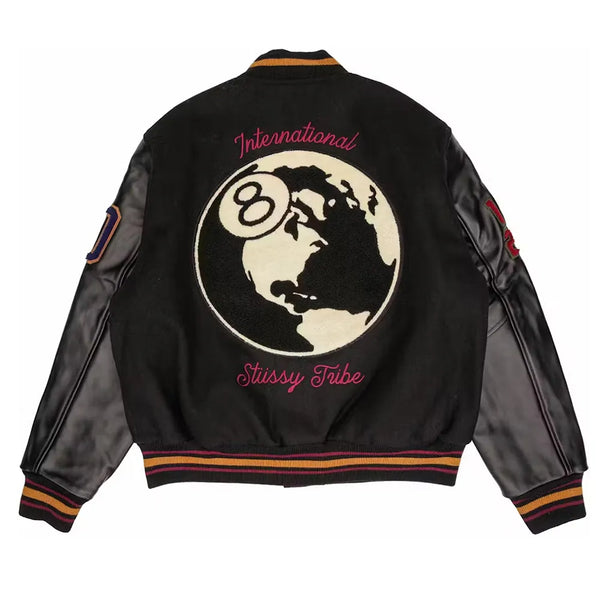 old stussy 2008 I.S.T VARSITY JACKET 黒 40th Anniversary Stussy IST Varsity Jacket – Vintage Jacket