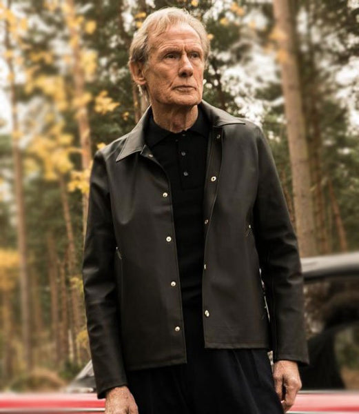 Sometimes Always Never Alan Black Leather Jacket - Bill Nighy