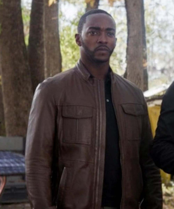 The Falcon and the Winter Soldier Sam Wilson Brown Leather Jacket