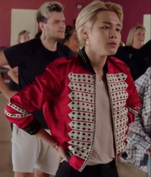BTS Band J.Hope Red Satin Varsity Jacket – Vintage Jacket