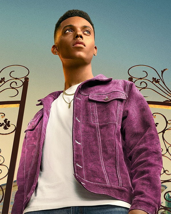 Bel-Air S02 Jabari Banks Purple Denim Jacket