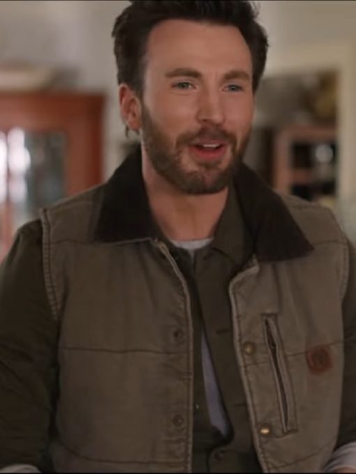 Chris Evans Ghosted Grey Cotton Vest