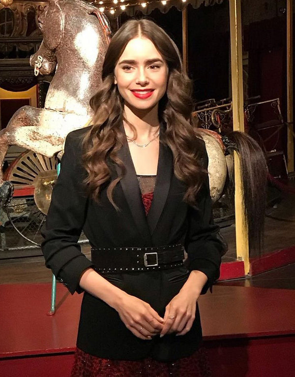 Emily In Paris S02 Lily Collins Black Blazer