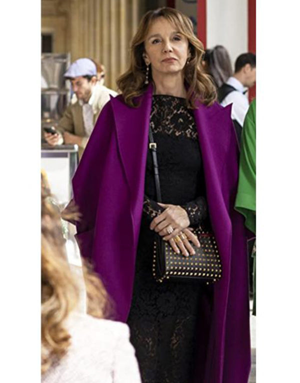 Emily In Paris S02 Philippine Leroy-Beaulieu Purple Coat