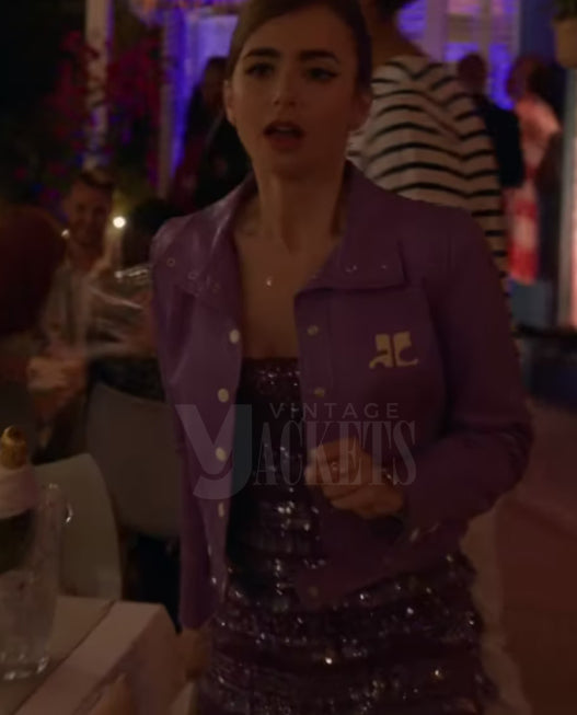 Emily in Paris S02 Emily Cooper Purple Jacket