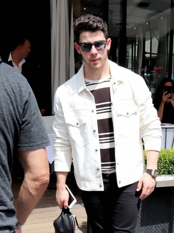 Hollywood Star Nick Jonas in White Jacket
