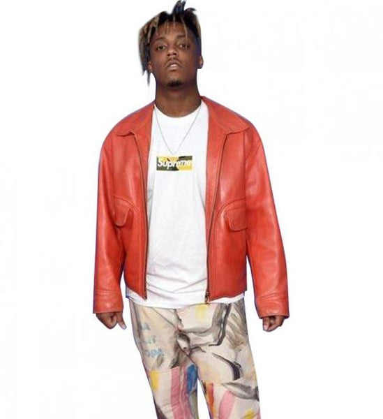 Juice Wrld Brown Printed Leather Jacket