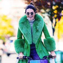 Kendall Jenner Green Fur Coat