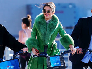 Kendall Jenner Green Fur Coat
