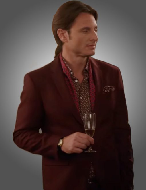 Emily in Paris Mathieu Cadault Maroon Blazer