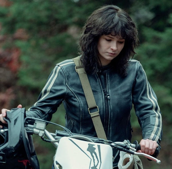 NOS4A2 Vic McQueen Black Cafe Racer Leather Jacket - Ashleigh