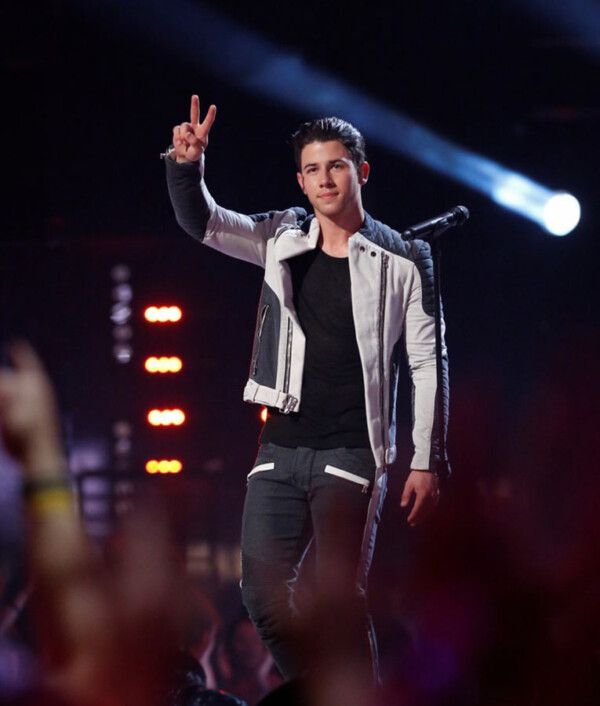 The Voice S08 Nick Jonas Leather Jacket