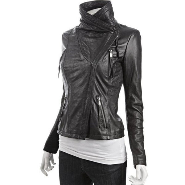 Asymmetrical Jacket Womens - Asymmetrical Leather Jacket