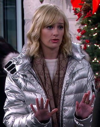 Caroline Channing Silver Bomber Puffer Jacket - Uh Jackets – Vintage Jacket