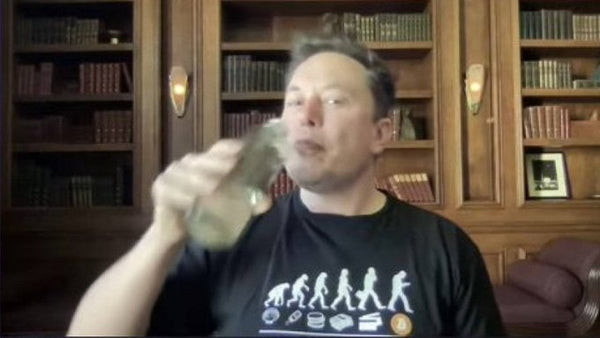 Elon Musk Virtual Meeting Black BTC T-Shirt