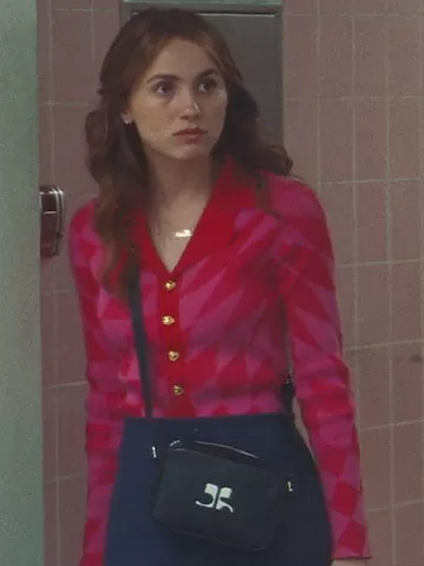 Euphoria Season 02 Lexi Howard Red Checked Cardigan