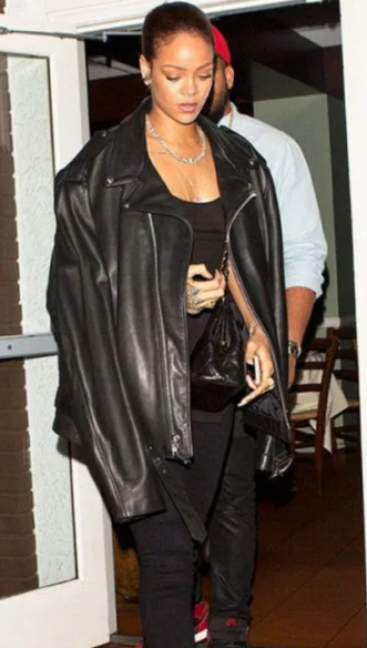Rihanna Black Jacket