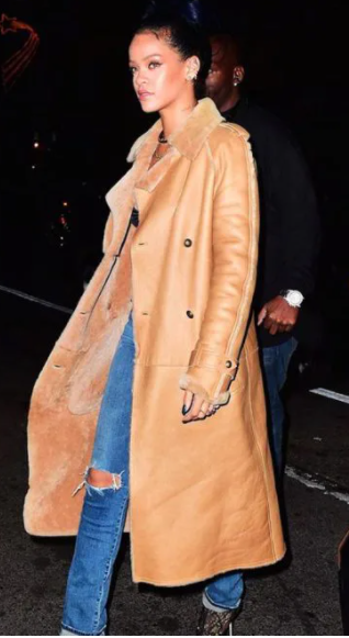 Rihanna Brown Coat