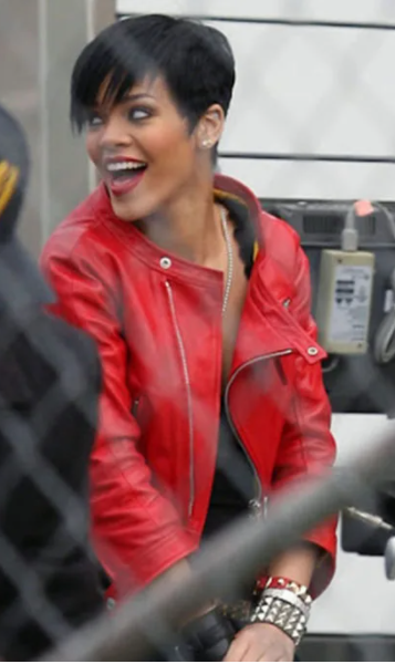 Rihanna Red Jacket