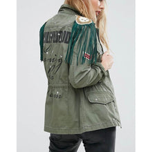 Womens Replay Hollywood Army Green Jacket
