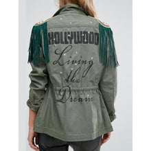 Womens Replay Hollywood Army Green Jacket