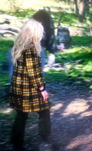 Yelena Belova Yellow Plaid Coat