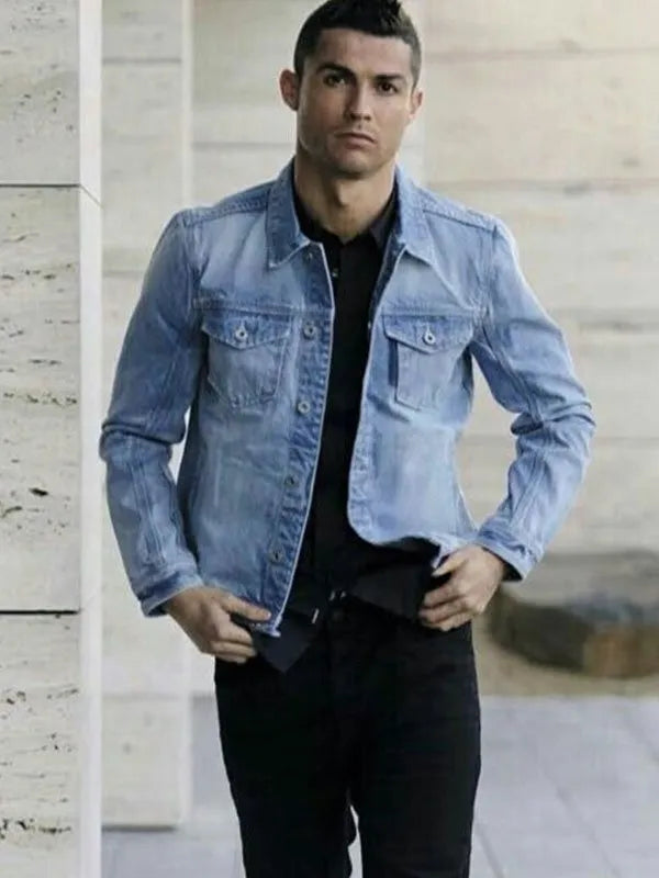 Cristiano Ronaldo Blue Denim Jacket