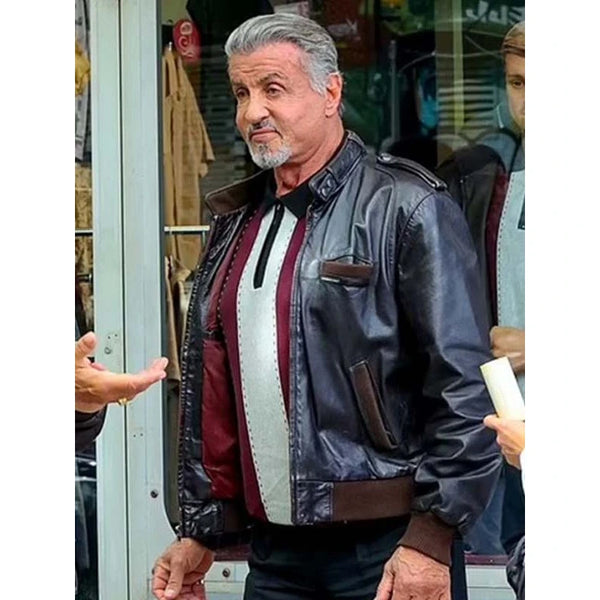 Sylvester Stallone Tulsa King Black Puffer Jacket