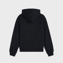 Celine Loose Hoodie In Fleece Black / White