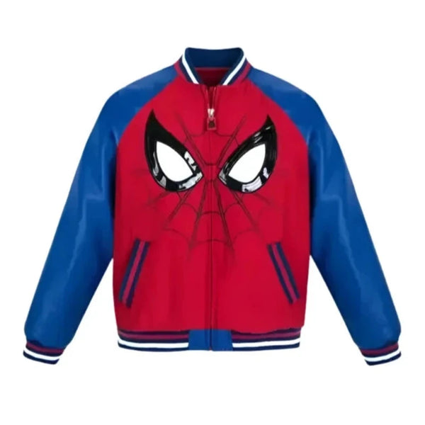 90’s Spider Man Red and Blue Varsity Jacket