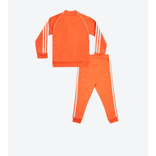 Adidas-Orange-Three-White-Stripe-Tracksuit