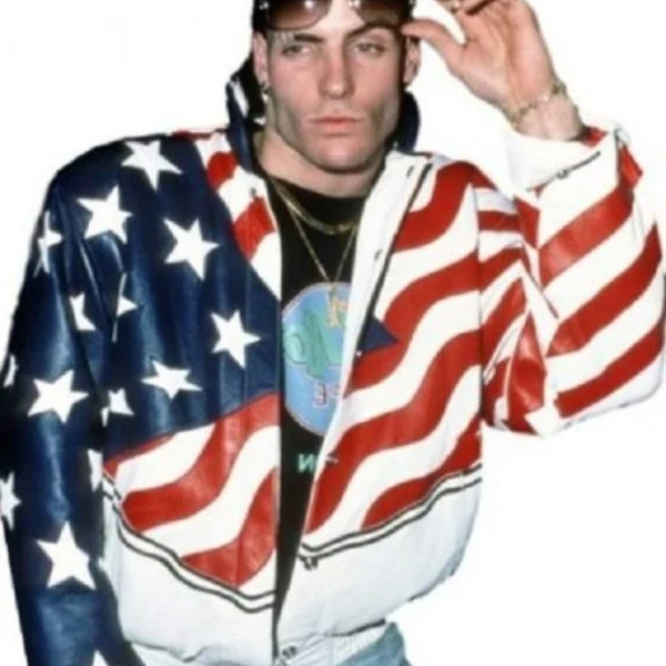 Vanilla Ice American Flag Leather Jacket
