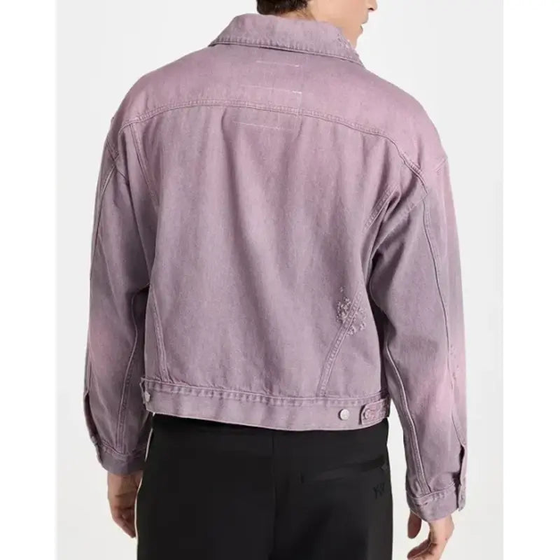 strapless open back dress All American S06 Spencer James Purple Denim Jacket Denim / L / Men