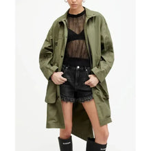 All Saints Milla Relaxed Fit Printed Parka Cotton Jacket