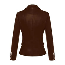 Kim Kardashian Double Breasted Leather Blazer