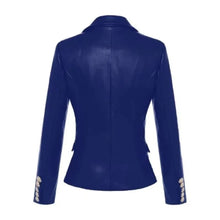 Kim Kardashian Double Breasted Leather Blazer