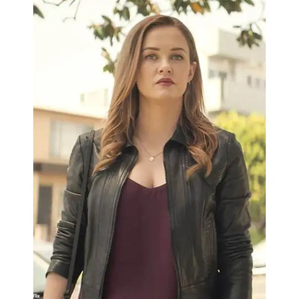 Ambyr Childers You Candace Stone Black Leather Jacket