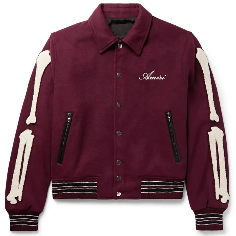 Amiri Bones Wool Varsity Jacket For Unisex – Vintage Jacket Amiri Bones Wool Varsity Jacket For Unisex – Vintage Jacket