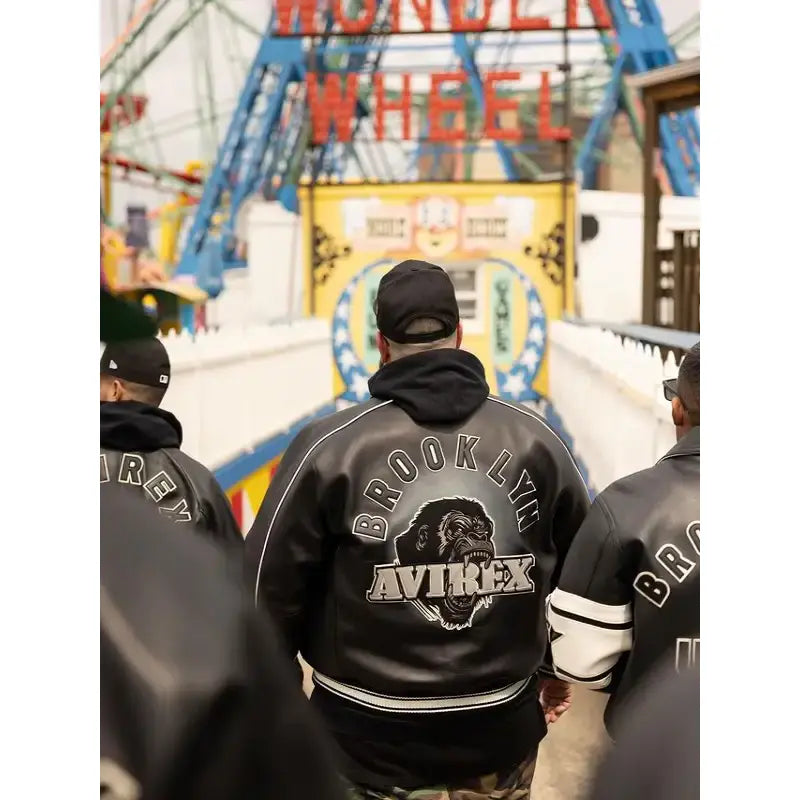 Gorilla Nems Avirex Leather Black Jacket – Vintage Jacket Gorilla Nems Avirex Leather Black Jacket – Vintage Jacket