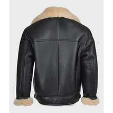 Mens Shearling Black Leather B3 Jacket